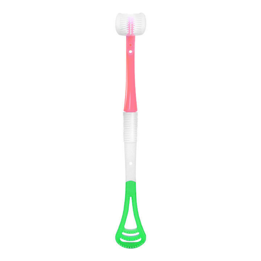Innovative Oral Hygiene Companion, Ergonomically Curved Handle Toothbrush With Dual Sided Cleaning Mechanism For Comprehensive Care, Reusable Material