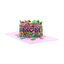 Elegant 3D Mother's Day Card Colorful 3D Card Mother's Day Cards