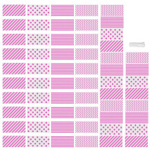 60pcs Candy Bags for Birthday Weddings Striped and-rose red