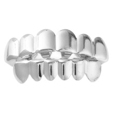 Easy To Use Removable Hip Hop Grillzs Set Stylish Copper-Silver