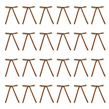 24pcs Creative Plush Flannel Bowknots Charm For-dark coffee