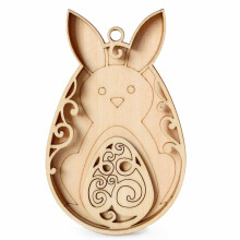 Unfinished Craft Wood Slices Bunnies Eggs Shape Wood-Section I