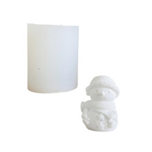Handmade Silicone Mould 3D Snowman Candle Molds Christmas-B