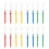 16pcs plastic outside tees for replacement random color 10