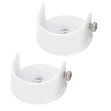 Supports de tringle à rideau en alliage, 2 pièces,-Blanc ivoire
