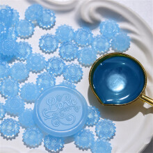 7 Pcs Waxes Sealing Beads Sunflowers Sealing Waxes-Breeze blue