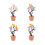 Easters Eggs Tree Potted Plant Decoration-Colorful white egg s 2