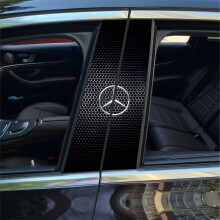 (For Mercedes Benz) 2pcs Car B-Pillar Decals Cool Door Pillar Stickers Automotive Styling Accessories