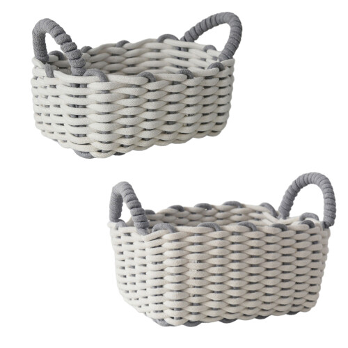 Panier tissé à la main en corde de coton robuste, pour-S 1