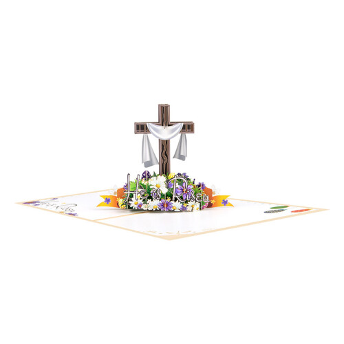 3D Resurrection Festival Greeting Card with Envelope 3D