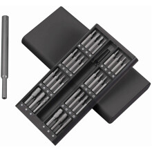 Punte in acciaio per cuscinetti, mini set di cacciaviti magnetici con custodia in lega di alluminio, ideale per viaggi e conservazione