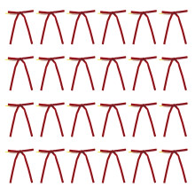 Pack Of 24 Black Flannel Bowknots Pendant Stylish Flannel-Red