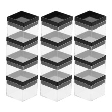 20 unid. expositores plástico transparente quadrados para exposição