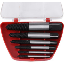 Kit d'extraction sans dommage, extracteur de vis en acier au carbone pour retirer les vis endommagées et les boulons cassés, livré avec un coffret