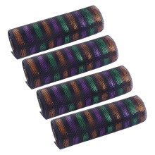 4Pieces Waterproof PP Mesh Gifts Packaging-Orange black purple