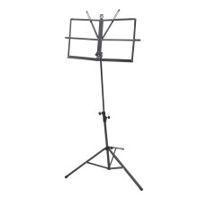 Folding Music Score Stand For Instrument Lightweight Sheet Music Stand Adjustable Height Portable Metal Black