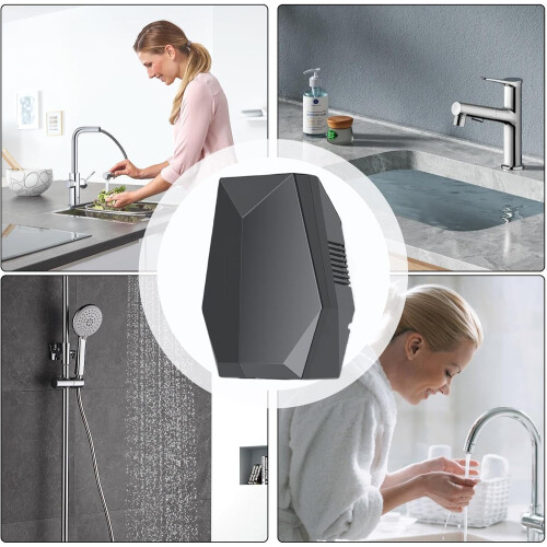 Hand Dryer WallMounted Automatic Operation Compact Indoor Device For Home Hotel Toilets Grey 2