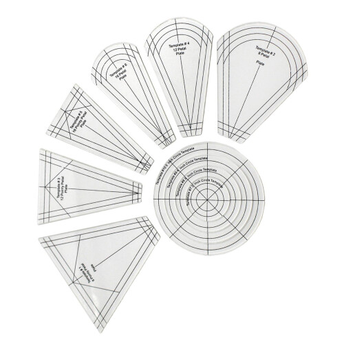 10 Pcs Multifunctional Regular Plate Templates Quilting