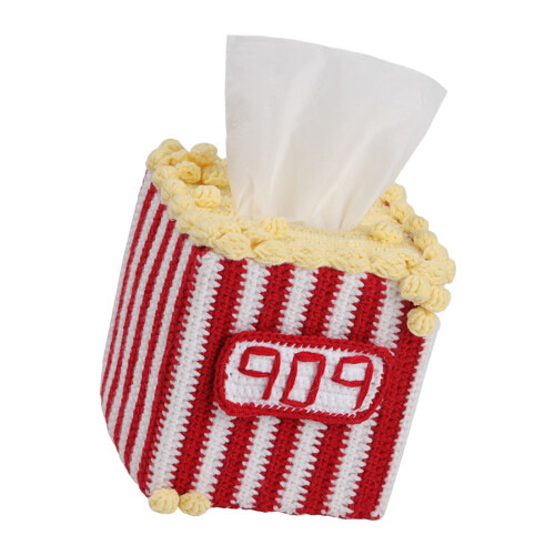 Taschentuchbox-Häkelset für Anfänger mit-Popcorn-Taschentuchbox