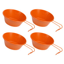 4 stuks 304 roestvrij staal outdoor campingkommen-Oranje