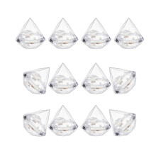 Pakket van 12 prinsessenthema diamanten vorm gunstdoosjes-klein