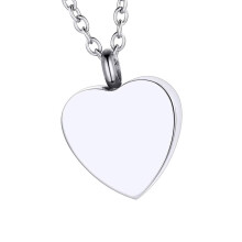 Heart Ashes Locket Memorial Jewelry Cremation Box Daily-silver
