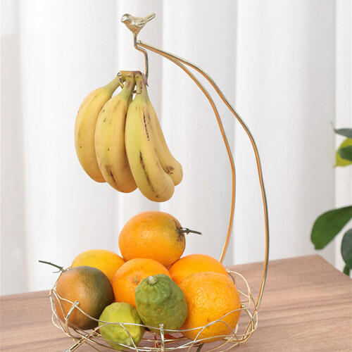 Stable Iron Fruit Basket Container Functional Iron Fruit-gold 2