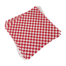 100PCS Checkered Greaseproof Paper Sheet Food Wrapping Paper