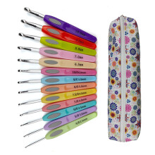 13Pcs Crochet Needle with Stainless Tip Ergonomic Grip Crochet