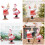 Lebkuchen-Weihnachtsmann-Paar, Harzfigur, Statue,-B 3