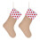 Set mit 2 bunten Sackleinenstrümpfen für-Polka Dot rot 1