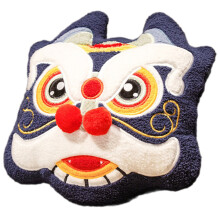 Oreiller en peluche Animal en peluche Lion-Oreiller lion bleu L