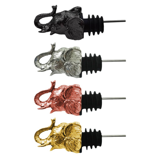 Bouchon verseur de vin en tête d'éléphant élégant,-Or Rose 1