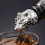 Verseur de vin en forme de tête d'animal en alliage de-Noir 6