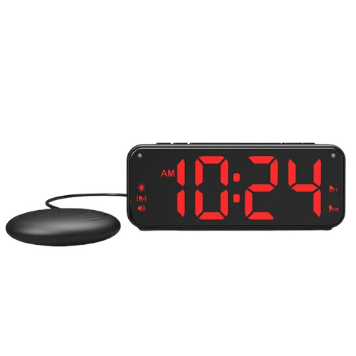 Innovative USB Charging Alarm Clock with-black red light