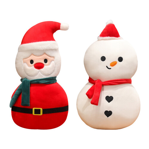 Coussin en coton de noël, peluche douce, oreiller,-Rouge 1