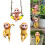 Charm Monkey Planter Pots Hangers Figurines de singe-2 3
