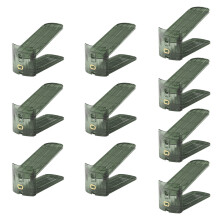 10 stuks schoenenrekorganisatoren,-Transparant groen