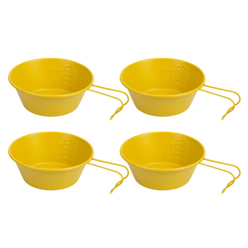 4-teiliges Edelstahl-Rührschüssel-Set,-Gelb
