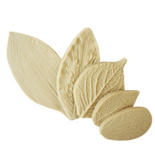 Molde de silicone para nervuras de folhas para decoração de bolos, molde de silicone para nervuras de flores e folhas de pasta de goma, ferramentas