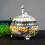 Peacocks Sugar Container with Lid and Spoon Home-silvery white 7