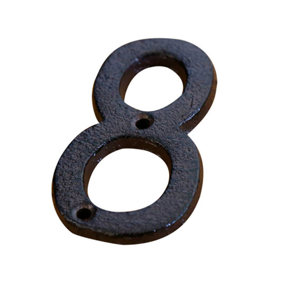 Vintage Address Number, Sturdy And Long Lasting Outdoor Decoration, Matching Screws Included House Address Number, Rustic Look Cast Iron Metal Decorat 9198585832466