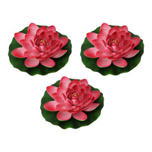 Realistic Foam Simulation Water Lilies Flower With-Red