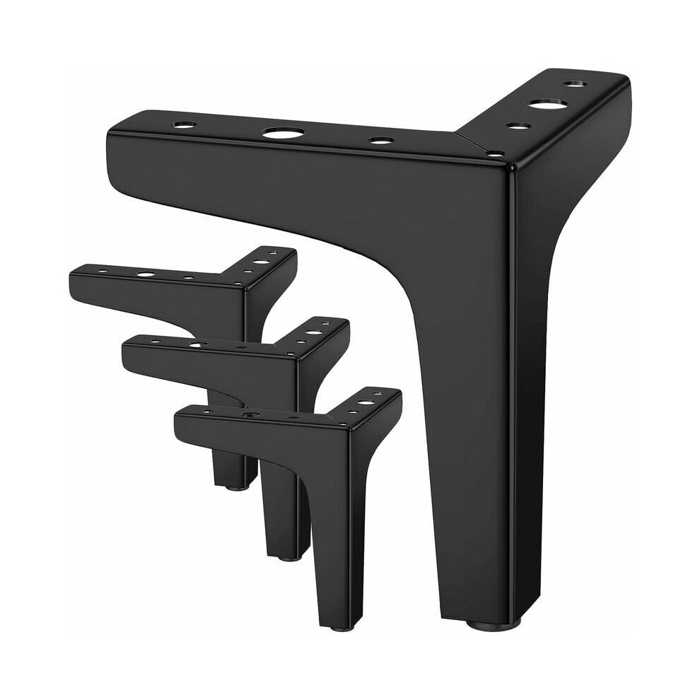 Metal Legs For Furniture Heavy Duty Iron Furniture Legs 17Cm Height Modern Triangle Base For Sofa Table Cabinet Chair Bed, Easy To Install With Anti-S 9198585832206