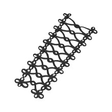 Decorative Lace Trim Edging Iron on Patches Appliques-Black