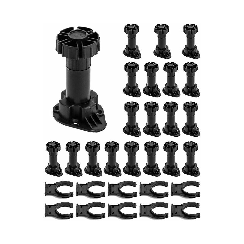 Cabinet Levelers For Furniture Support, Adjustable Height Cabinet Feet With Anti Slip Texture And Mounting Clips, Sturdy And Durable Furniture Levelin 9198585832435