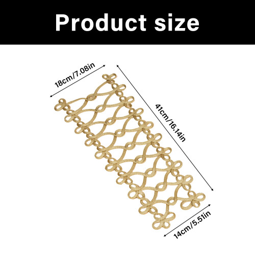 Decorative Lace Trim Edging Iron on Patches Appliques-Black 2