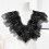 Flower Lace Embroidered Applique Decorative Patches-Black 7