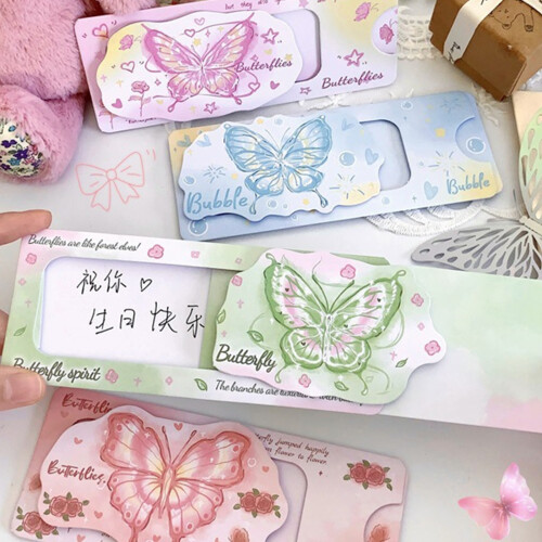10pcs 3D Birthday Card Handmade 3D Pull Out-Pink butterfly 1