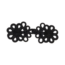 Chinese Knots Buttons Traditional Cheongsam Closure-Black